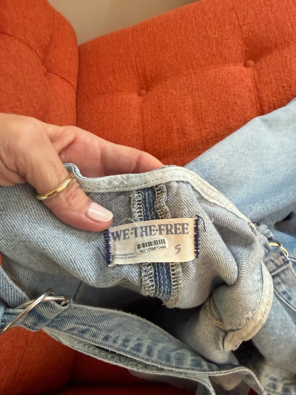 We The Free Light Blue Denim Overalls Jumpsuit - Picture 5 of 6
